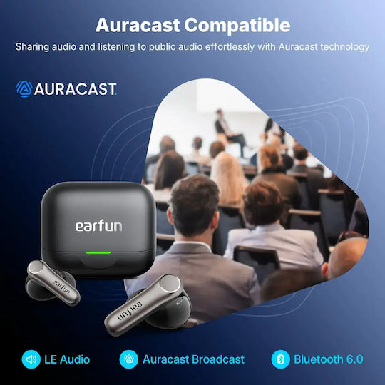 Earfun Air Pro 4+ In-ear Bluetooth Handsfree Earphones with Sweat Resistance and Charging Case Black view 5