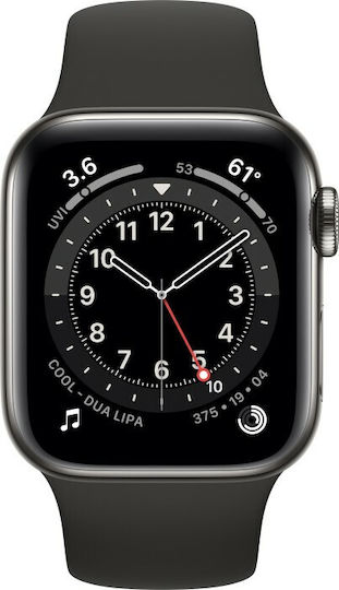 Apple Watch Series 6 Cellular Stainless Steel 40mm Waterproof with eSIM and Heart Rate Monitor (Black) view 2