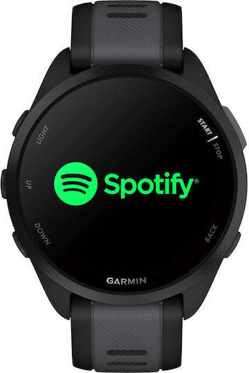Garmin Forerunner 165 Music 43mm Waterproof Smartwatch with Heart Rate Monitor (Black/Slate Gray) vue 5