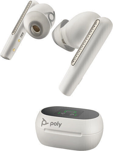 Plantronics Voyager Free 60 UC Basic (USB-A) In-ear Bluetooth Handsfree Earphones with Charging Case White Sand view 2