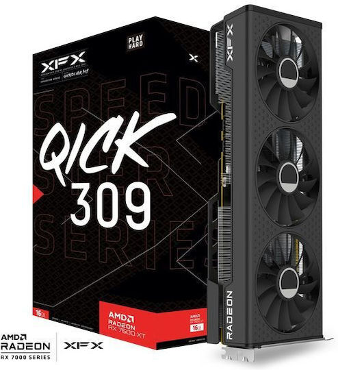 XFX Radeon RX 7600 XT 16GB GDDR6 Speedster QICK 309 Graphics Card view 4