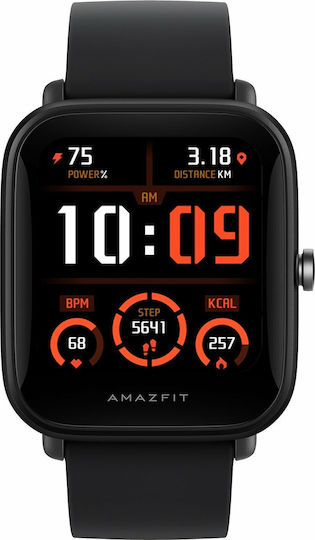 Amazfit Bip U Pro Waterproof Smartwatch with Heart Rate Monitor (Black)