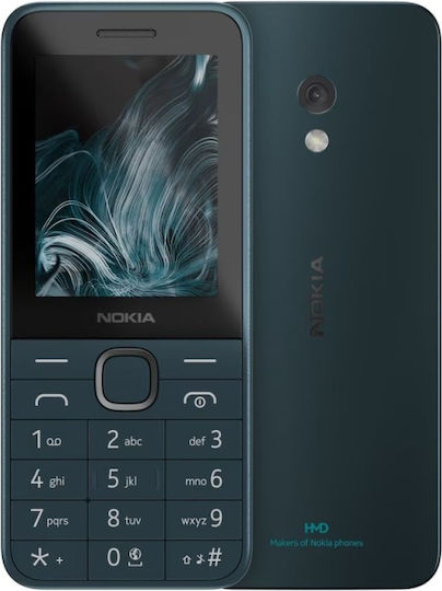 Nokia 225 4G (2024) Dual SIM Mobile with Buttons (Greek Menu) Dark Blue view 4