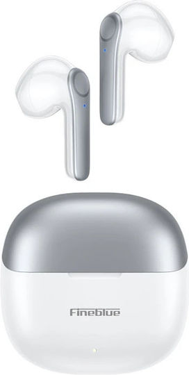 Fineblue M8 Earbud Bluetooth Handsfree Earphones with Charging Case White view 1