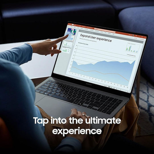 Samsung Galaxy Book4 Pro 16" OLED Touchscreen 120Hz (Ultra 7-155H/32GB/1TB SSD/W11 Home) Moonstone Gray (US Keyboard) view 3