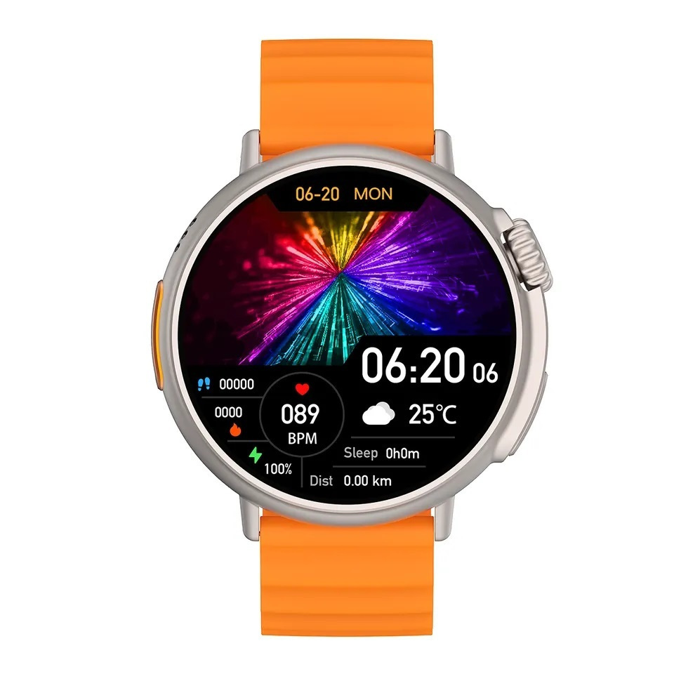 Aluminium Smartwatch with Heart Rate Monitor (Orange) view 4