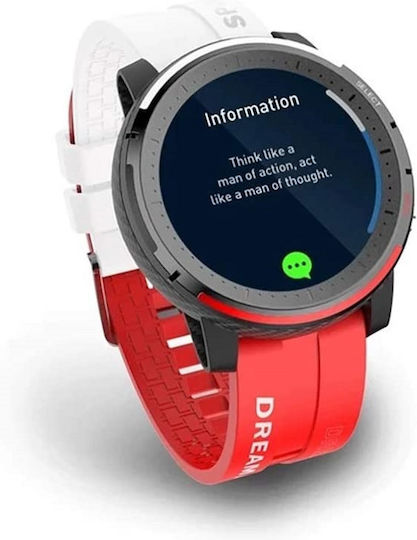 LV 69 47mm Smartwatch with Heart Rate Monitor (Red) view 2