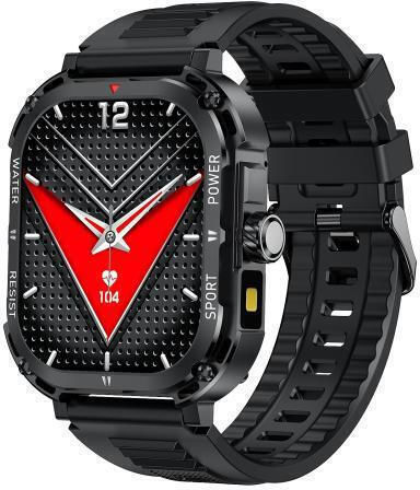 Smartwatch Lemfo Lf37 2.1 Inch Bt Call Smart Watch Support Blood Oxygen Heart Rate Female Menstrual Black Silicone