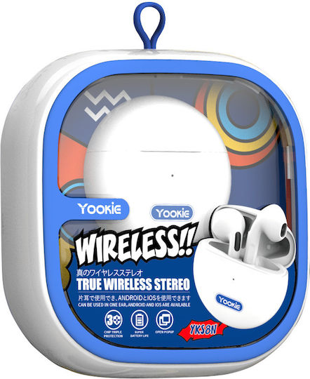 Yookie YKS8N Earbud Bluetooth Handsfree Earphones with Charging Case Blue view 2