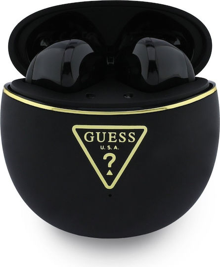 Guess Gold Line Triangle Earbud Bluetooth Handsfree Earphones with Sweat Resistance and Charging Case Gold view 2