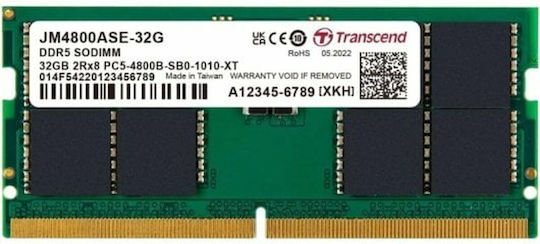 Transcend DDR5 with Module 1x32GB and Speed 4800 for Laptop JM4800ASE-32G