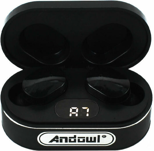 Andowl Q-E7S In-ear Bluetooth Handsfree Earphones with Charging Case Black view 3