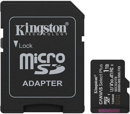 Kingston Canvas Select Plus microSDHC 1TB U3 V30 A1 UHS-I 150MB/s with Adapter