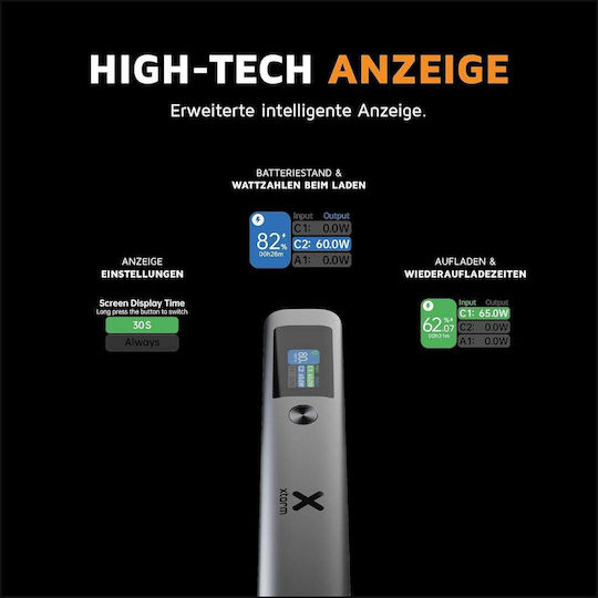 Xtorm Nova Pro Power Bank 20000mAh 130W with USB-A Port and 2 USB-C Ports Power Delivery Gray vue 4