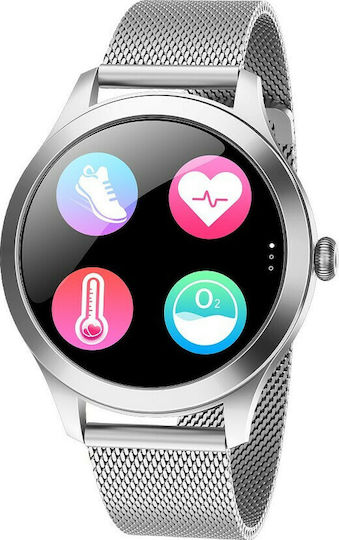 MaxCom Fit FW42 40mm Smartwatch with Heart Rate Monitor (Silver) view 9
