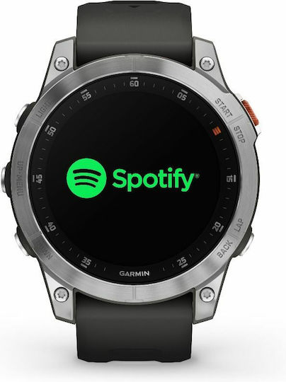 Garmin Epix (Gen 2) Stainless Steel 47mm Waterproof Smartwatch with Heart Rate Monitor (Slate Steel) view 6