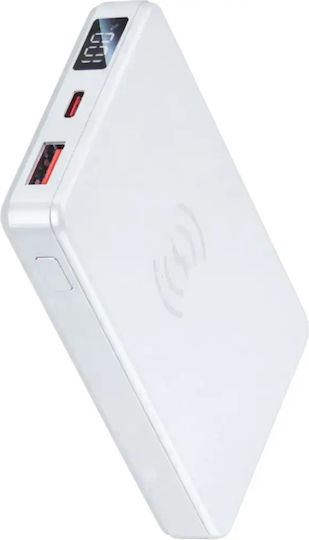 Ultra-thin Power Bank 10000mAh with USB-A Port and USB-C Power Delivery Port White