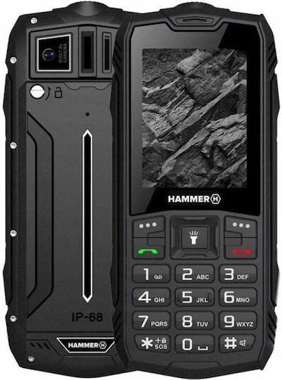 Hammer Rock Dual SIM (32GB) Mobile with Buttons Black view 5