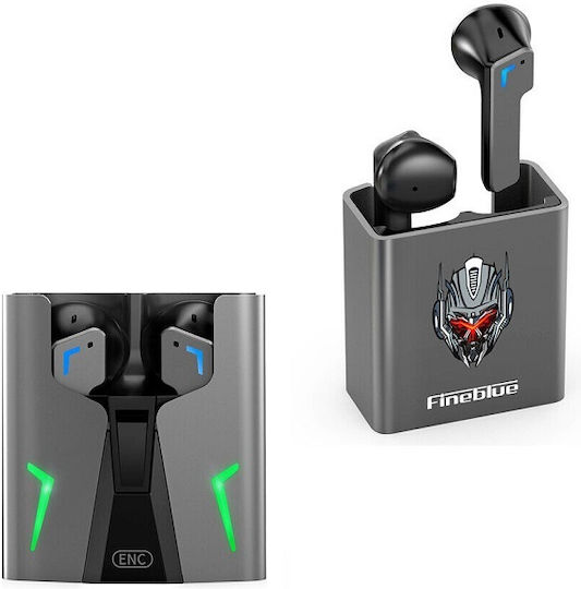 Fineblue KINGKONG Earbud Bluetooth Handsfree Earphones with Charging Case Gray view 1