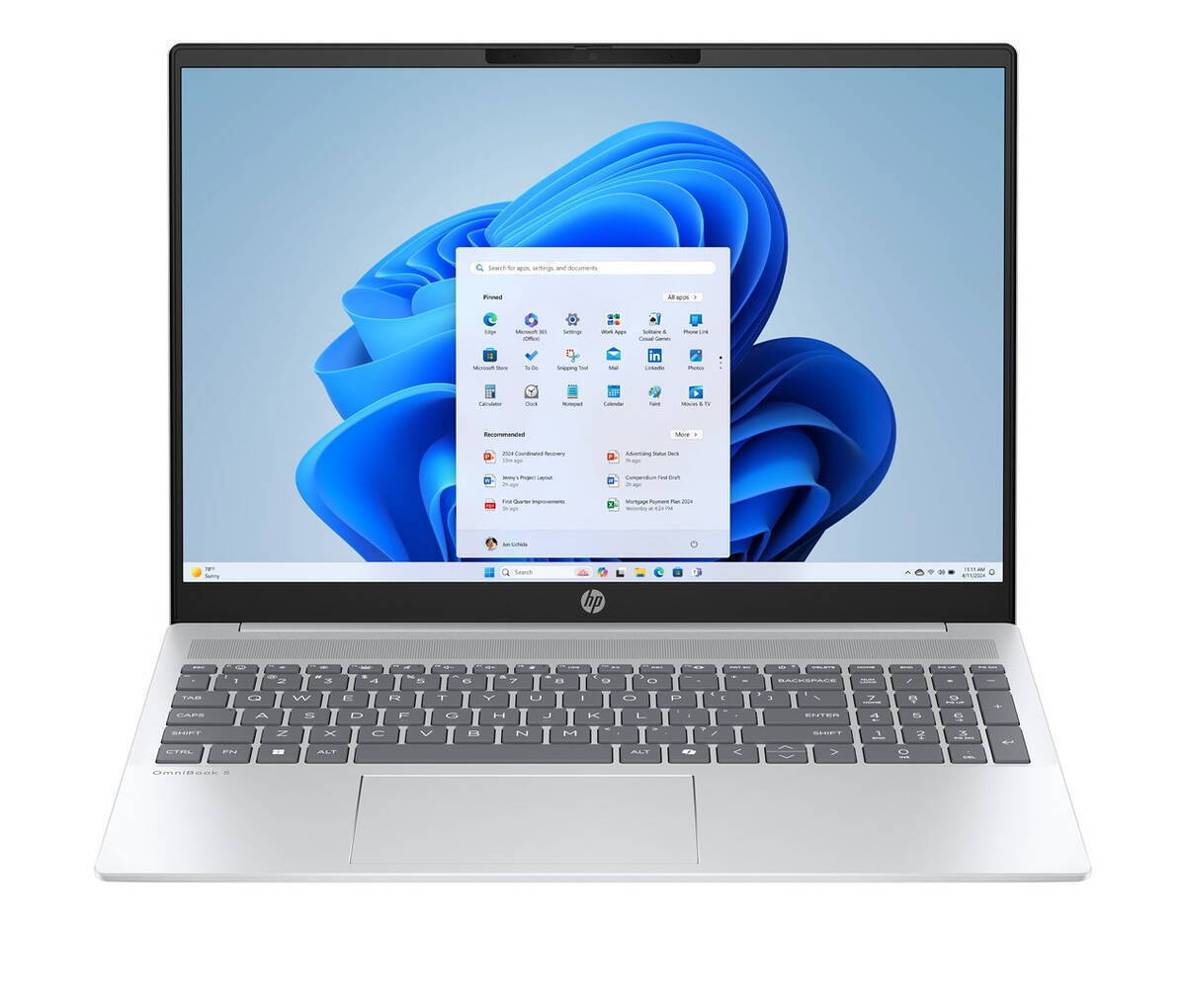 HP OmniBook 5 AI 16-af1072nw 16" IPS QHD+ (Ultra 5-225U/16GB/512GB SSD/No OS) Silver (US Keyboard) view 5