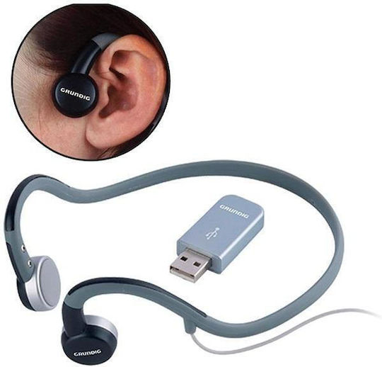 Grundig Bone Conduction Bluetooth Handsfree Earphones with Sweat Resistance Gray view 1