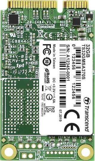 Transcend MSA370S SSD 32GB mSATA Type with SATA III Connection view 1