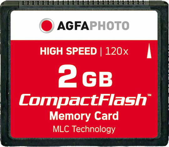 AgfaPhoto CompactFlash 2GB High Speed 18MB/s with Adapter view 1