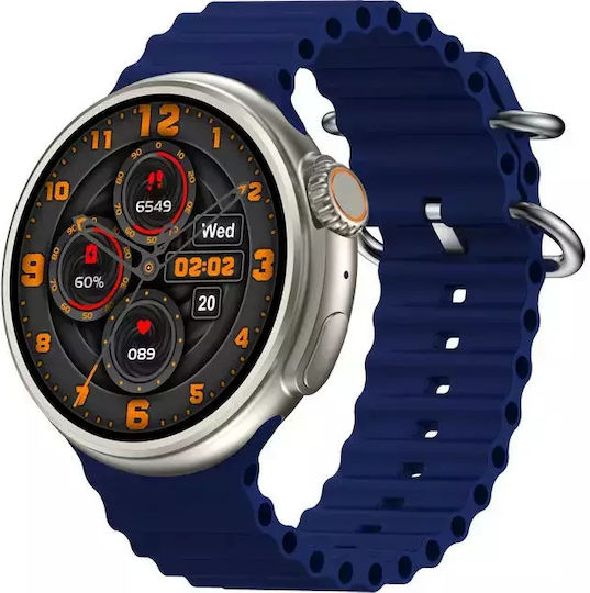 Nubi Z78 Ultra Smartwatch Bluetooth Talk Heart Rate Calories Blood Pressure Remote Camera Nfc Ai Voice Assistant Blue