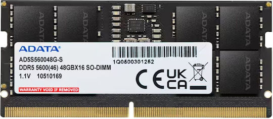 Adata DDR5 with 1x48GB Module and 5600 Speed for Laptop AD5S560048G-S view 1