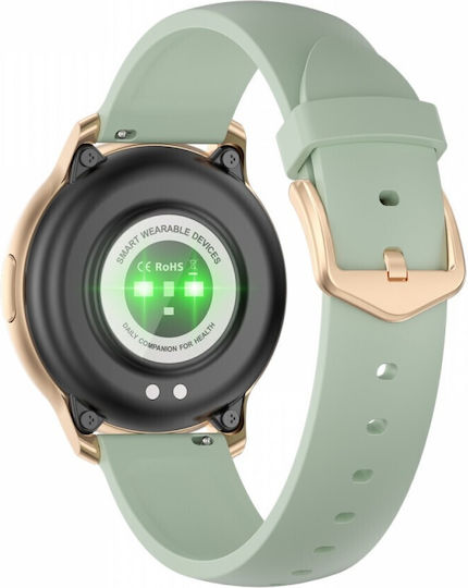 Oromed Active Pro 1 Aluminium Smartwatch with Heart Rate Monitor (Gold / Green) view 4