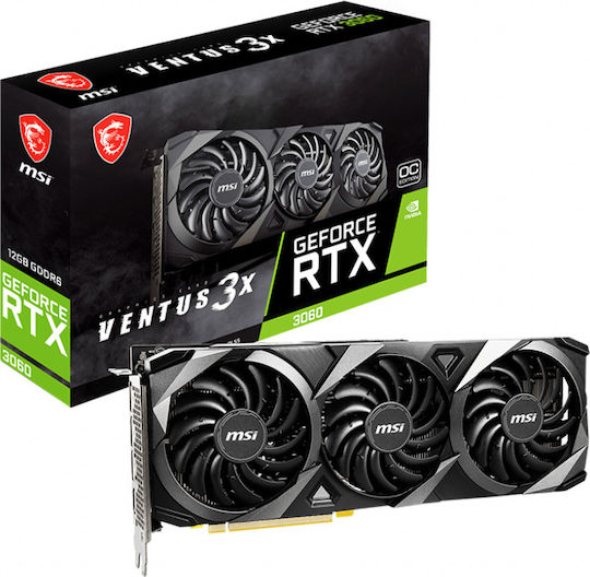 MSI GeForce RTX 3060 12GB GDDR6 Ventus 3X OC LHR Graphics Card view 1
