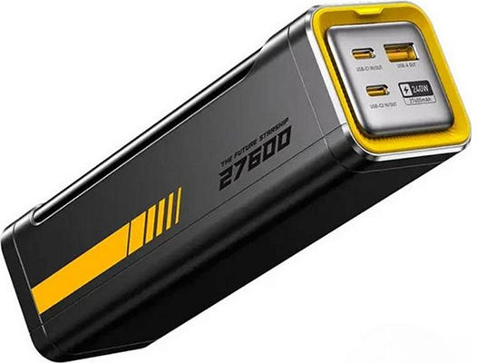 Aohi The Future Starship Power Bank 27600mAh 240W with USB-A Port and 2 USB-C Power Delivery Ports Gray