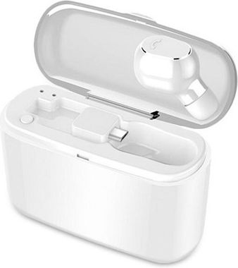 M8 Plus In-ear Bluetooth Handsfree Earphones with Charging Case White view 1