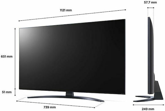 LG Smart Television 50" 4K UHD LED 50NANO766QA HDR (2022) view 3