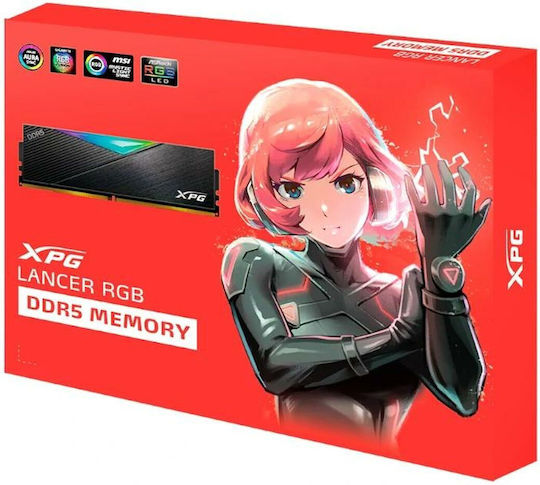 Adata XPG Lancer DDR5 64GB RAM with 2x32GB Modules and Speed 6400 for Desktop AX5U6400C3232G-DCLARBK view 2