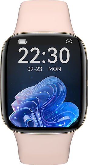 iSEN JL08 Smartwatch with Heart Rate Monitor (Gold) view 2
