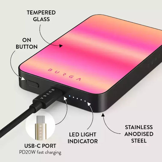 Burga MagSafe Power Bank 5000mAh 7.5W with USB-C Port Gunmetal - SPF 100 view 2