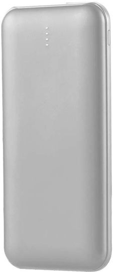 V-TAC VT-3527 Power Bank 10000mAh with 2 USB-A Ports Silver