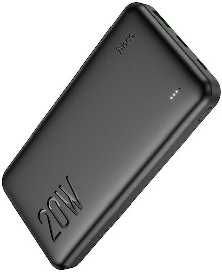 Hoco J87 Tacker Power Bank 10000mAh 20W with USB-A Port and USB-C Port Power Delivery / Quick Charge 3.0 Black