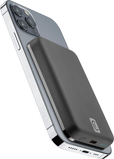 Cellular Line MAG MagSafe Power Bank 5000mAh 7.5W with USB-C Port Black vue 7