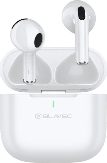 Blavec BW-06 Earbud Bluetooth Handsfree Headphones with Charging Case White view 1
