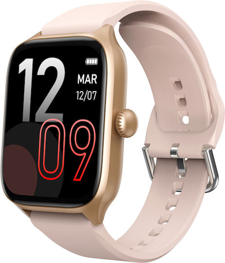 PowerLocus PW9 Smartwatch with Heart Rate Monitor (Gold)