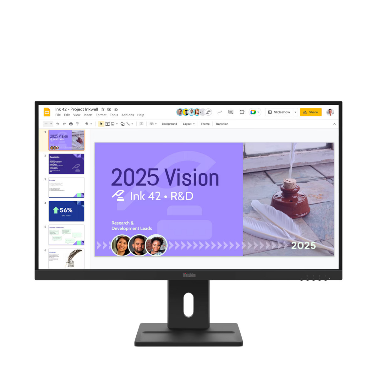 Lenovo ThinkVision E27q-40 IPS Monitor 27" QHD 2560x1440 With Response Time 4ms GTG view 1