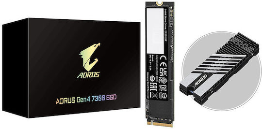 Gigabyte AORUS Gen4 7300 SSD 2TB M.2 Type with PCI Express 4.0 Connection PS5 Compatible AG4732TB N view 3