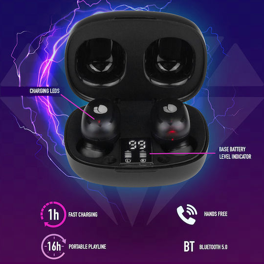 NGS Artica 400 In-ear Bluetooth Handsfree Earphones with Charging Case Black vue 6