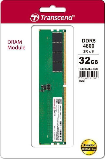 Transcend DDR5 with Module 1x32GB and Speed 4800 for Desktop JM4800ALE-32G view 2