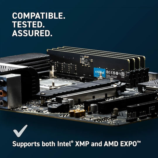 Crucial DDR5 with Module 1x8GB and Speed 5600 for Desktop CT8G56C46U5 vue 2
