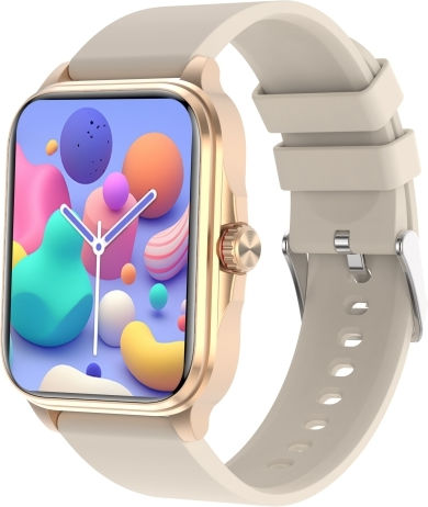 T90 1.91 Inch Ips Screen Ip67 Waterproof Smart Watch Support Bluetooth Call Non-invasive Blood Sugar Beige