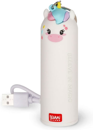 Legami Milano My Super Power 4800mAh with USB-A Port and USB-C Port Unicorn view 2