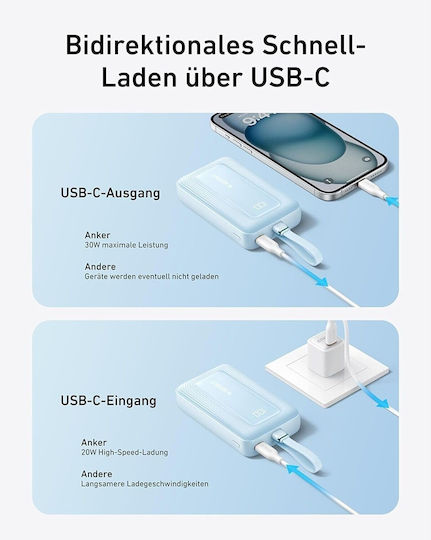 Anker Zolo Power Bank 10000mAh 30W with USB-C Port Black view 8